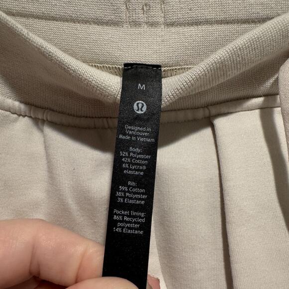 Lululemon City Sweat Jogger Pants White Opal Mens Medium - Picture 4 of 9